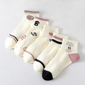 爆款 精梳棉袜子女棉袜女生少女学生春夏薄款 短袜2025新款 船袜白色