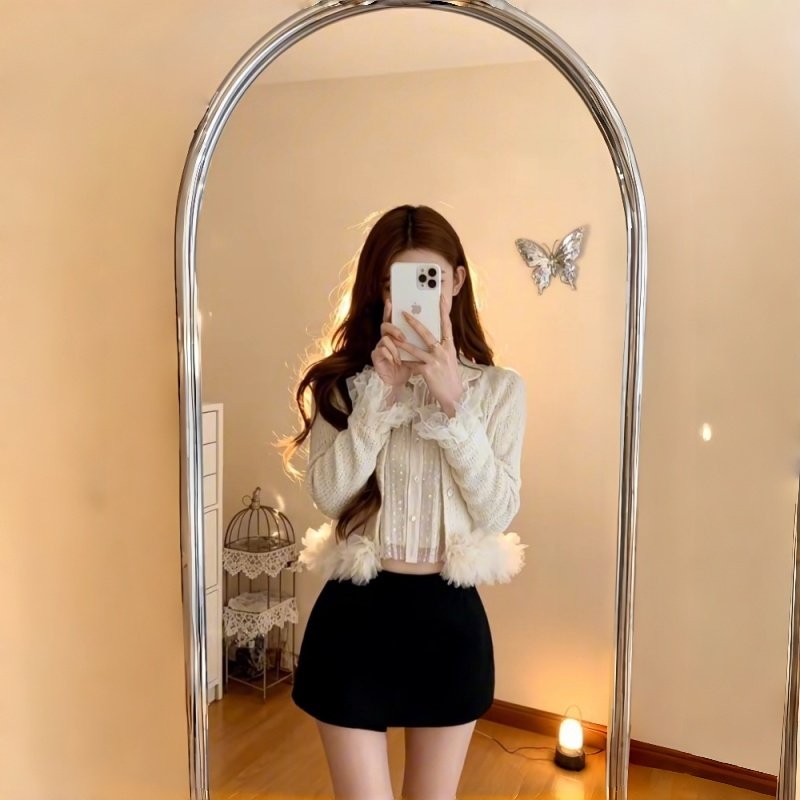 2025秋冬新款月光雪落开衫套装