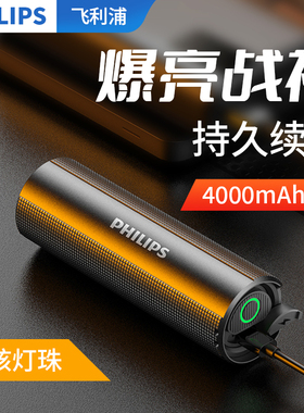 飞利浦手电筒大广角超亮户外小型便携充电家用战术工作灯SFL2189P