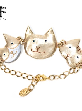 Palnartpocx4F猫脸猫咪手链
