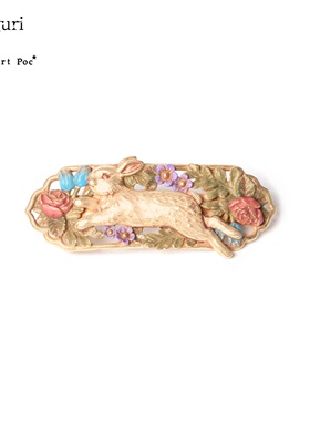 巡meguri原创Palnart poc秘密花园发夹头饰夹子小众优雅复古野兔