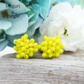 gargle夏季 百搭气质烟花花朵森系气质超仙清新绿女绿色春游耳环