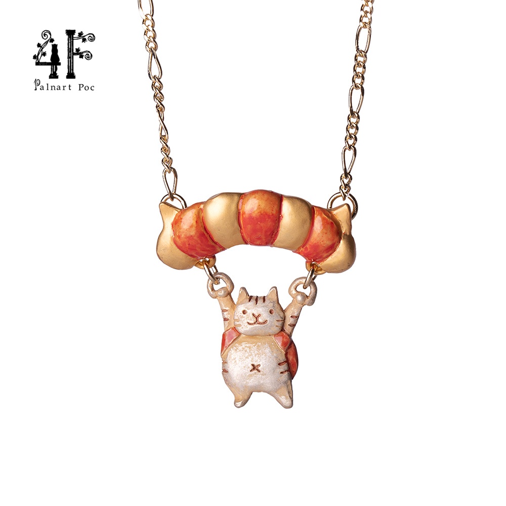 滑翔伞巡meguri黄铜项链猫咪