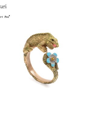 Palnartpoc原创夸张鬣蜥戒指