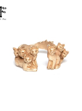 Palnartpocx4F夜光猫咪戒指