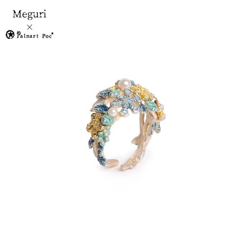 巡meguri原创手作Palnart poc圣诞节限定圣诞花环戒指开口可调节