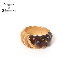 巡meguri日本手作Palnart poc新款巧克力多纳圈食物个性夸张戒指