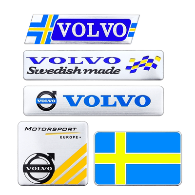 沃尔沃s90xc60s60lxc40xc90v90cc改装金属车贴尾标遮挡划痕侧车标