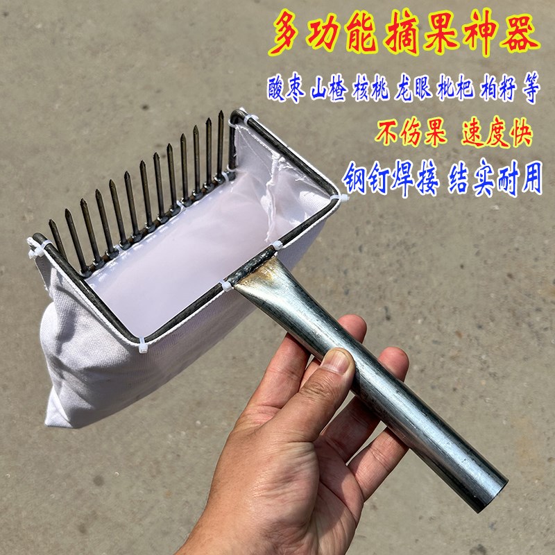 2024新款摘酸枣神器高D枝头摘果器水果柏树籽龙眼李子杏子采摘工