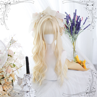 日常软妹Lolita假发「糖甜甜」发尾层次龙须鬓角长卷发 大佬家