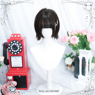 大佬家假发女Lolita短卷发「克」网红时尚二次元仿真jk全头套