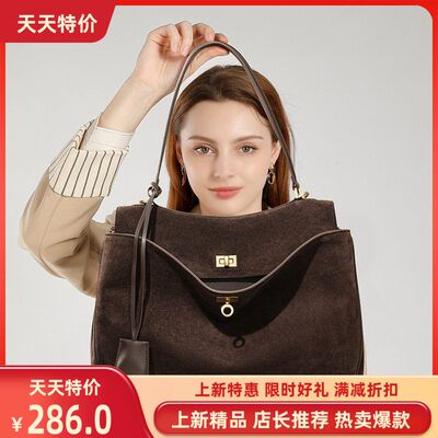 高级感磨砂真皮包rodeo大容量