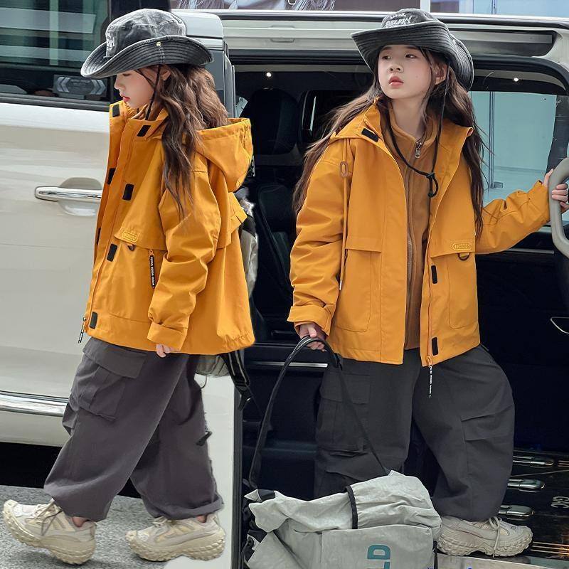 女童三合一冲锋衣户外秋装2025新款时尚运动外套加厚内胆儿童夹克,童装/婴儿装/亲子装,儿童冲锋衣,淘宝优惠券,粉丝福利购,淘宝优惠卷