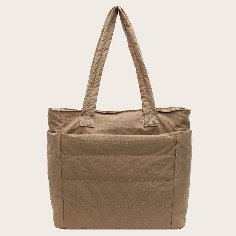 新款托特包女士大容量通勤布包轻便尼龙布单肩包学生手提包旅行袋,箱包皮具/热销女包/男包,托特包,淘宝优惠券,粉丝福利购,淘宝优惠卷