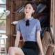 套装 职业衬衫 女夏餐饮饭店服务员工作服短袖 酒店前台收银员工作装