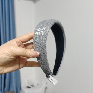 （满15包邮发货）永诗高级感高端针织宽边高颅顶发箍