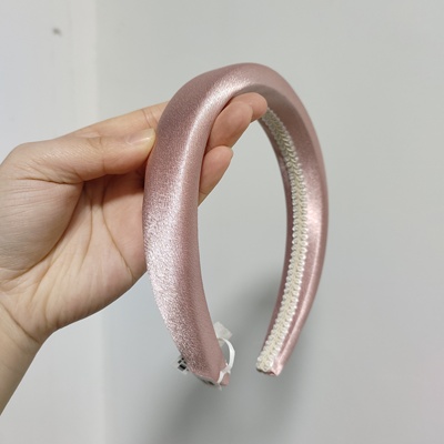 （满15包邮发货）永诗高级缎纯色高颅顶发箍