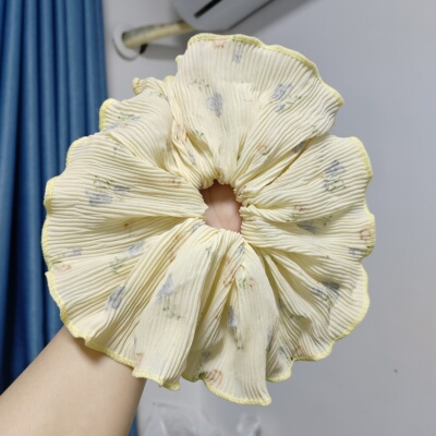 （满15包邮发货）春夏法式褶皱小碎花大裙摆肠圈