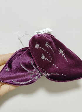 永诗高货紫色丝绒烟花超好看有设计感独特五指抓夹