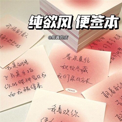 小红书同款纯欲风少女心便签本