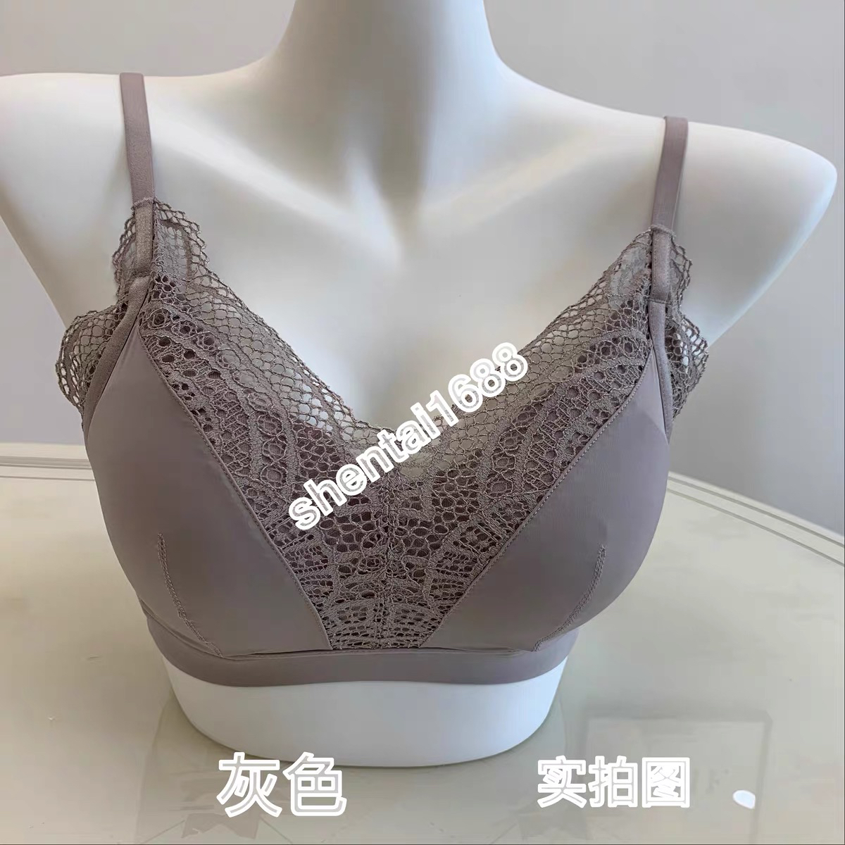 石墨烯细肩带无钢圈女士文胸内衣