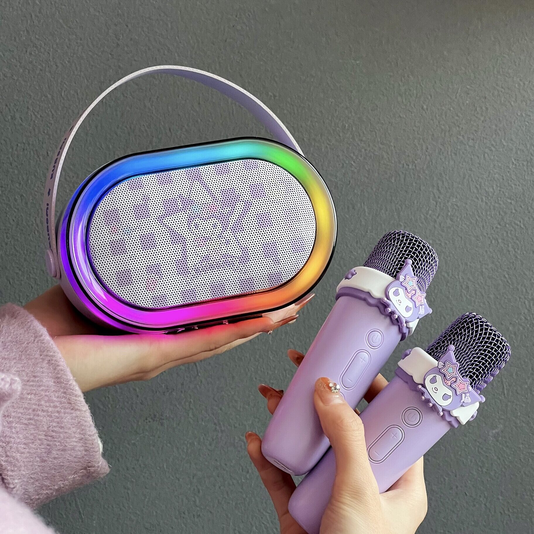 奇悦库洛米话筒K歌音响一体麦克风无线蓝牙音箱儿童唱歌生日礼物