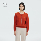 新疆GTS天山100山羊绒圆领套衫 女秋冬休闲通勤针织保暖毛衣