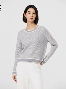 新疆天山羊绒GTS圆领女套衫 LT12T0149G【梵高二重奏】圆领女套衫