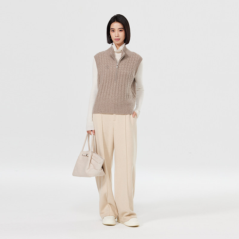 新疆GTS针织不褪色加厚常规款纯羊绒琥珀流光无袖衫立领女装秋冬,女装/女士精品,羊绒衫,淘宝优惠券,粉丝福利购,淘宝优惠卷