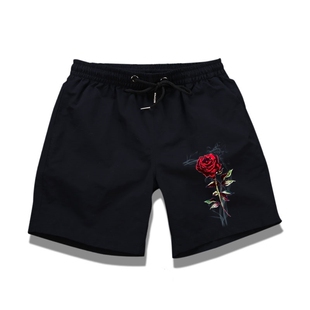 男士 大裤 夏季 潮流休闲运动宽松冰丝速干三分沙滩裤 衩 外穿薄款 短裤