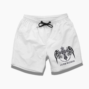 男夏季 沙滩裤 潮外穿休闲韩版 运动五分裤 潮流冰丝五分中裤 9.9短裤