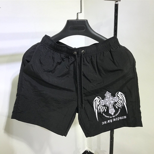 潮流速干情侣三分裤 精神小伙痞帅3分短裤 弹力沙滩裤 男修身 衩 夏季