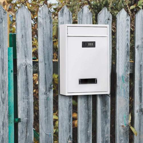 小型家用铁皮带锁欧式防水信箱