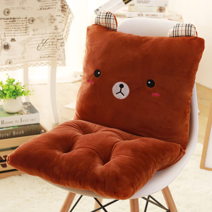 连体坐垫靠垫一体办公室椅垫地板加厚学生座垫餐椅板凳子屁股垫子