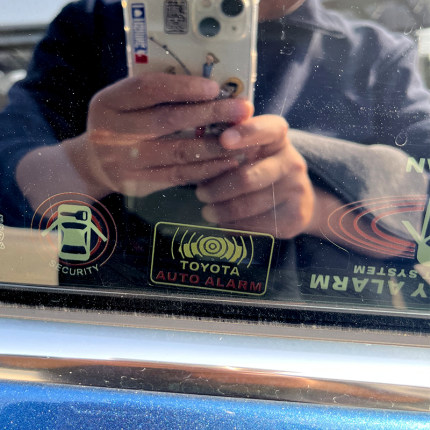 适用于丰田日产汽车防盗贴纸透明贴纸玻璃内贴贴车内车贴7075