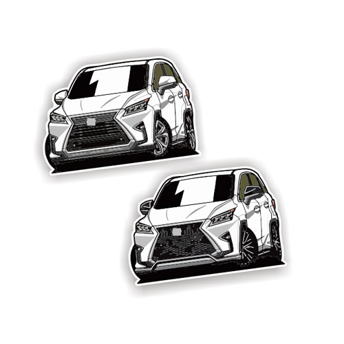 汉魂贴纸适用于雷克萨斯RX450h越野车卡通车贴可定制钥匙扣 7378