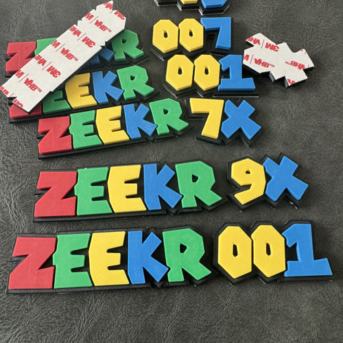适用于ZEEKR极氪汽车9X 7X 007 001 009 彩色3D车尾立体贴体271