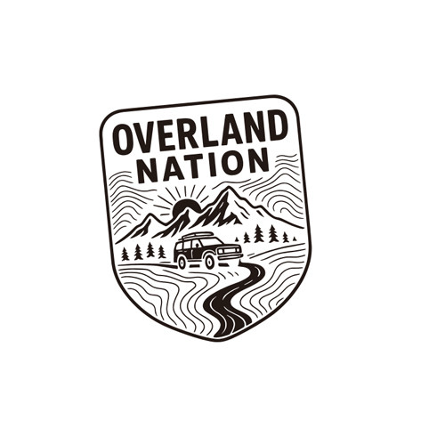越野探险OVERLAND NATION车贴 登山露营越野SUV贴纸 镂空贴纸7933