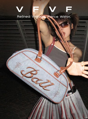 VFVF斜挎腋下包法棍包保龄球女包包运动大容量手提美式棒球包2026