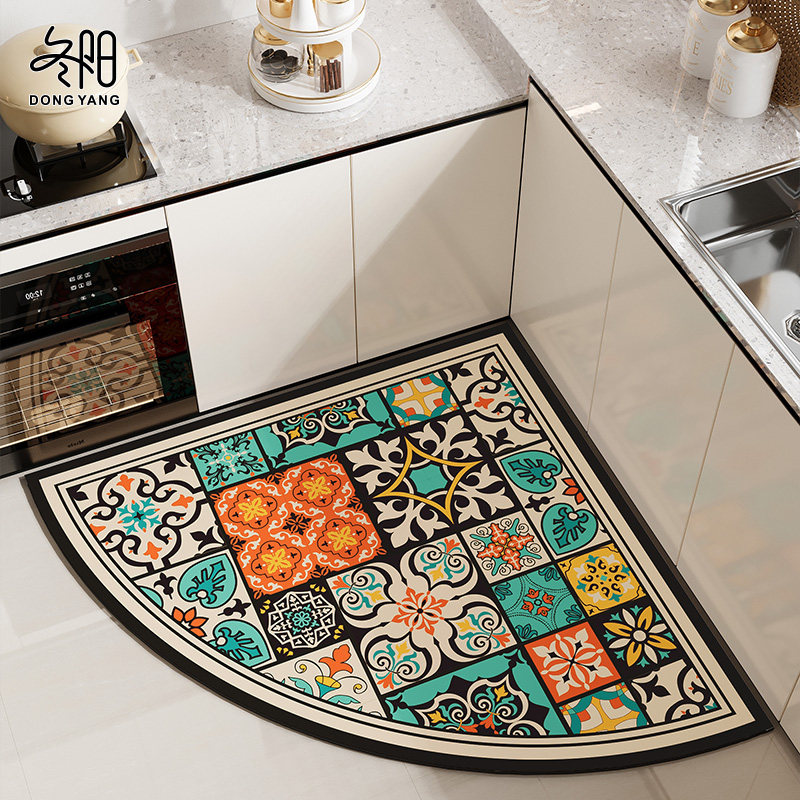 硅藻泥厨房地垫2024新款专用脚垫可擦免洗防水地毯防滑防油吸水垫,居家布艺,厨房地垫,淘宝优惠券,粉丝福利购,淘宝优惠卷