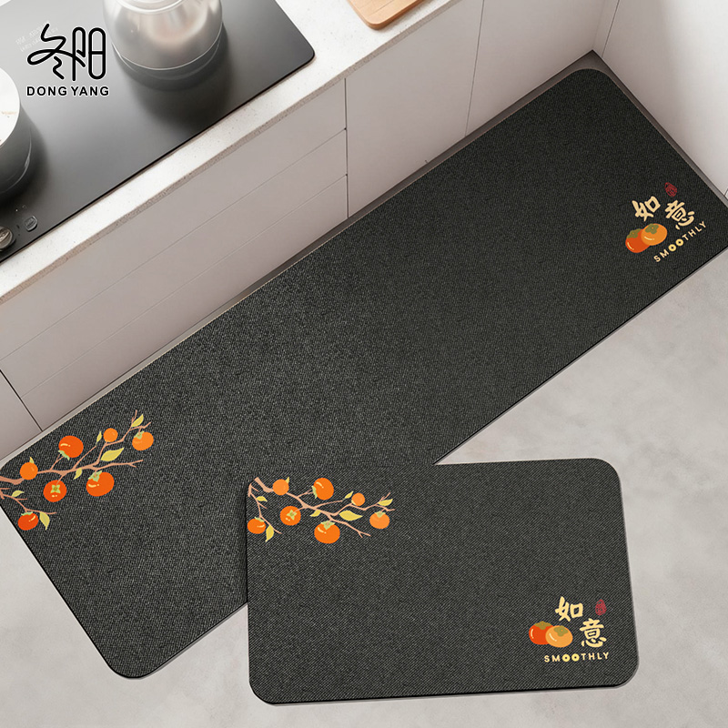 厨房防滑防油地垫2025新款硅藻泥