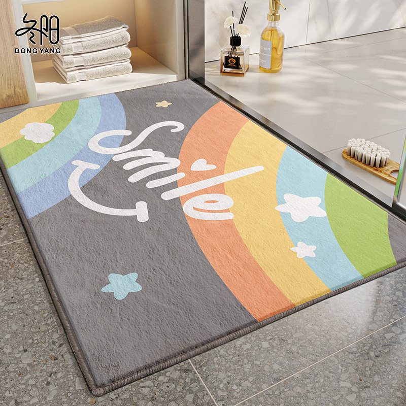 卫生间地垫浴室门口吸水脚垫厕所家用耐脏垫子洗手间防滑专用地毯