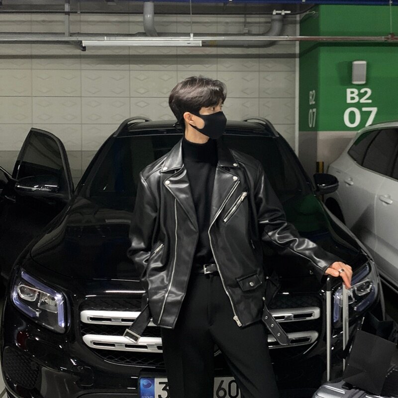 高端机车皮衣外套男春秋2025新款潮牌帅气宽松翻领真皮飞行员夹克