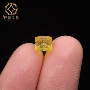 原创天然琥珀蜜蜡醒狮金珀桶珠散珠手串diy文玩配件手链配饰饰品