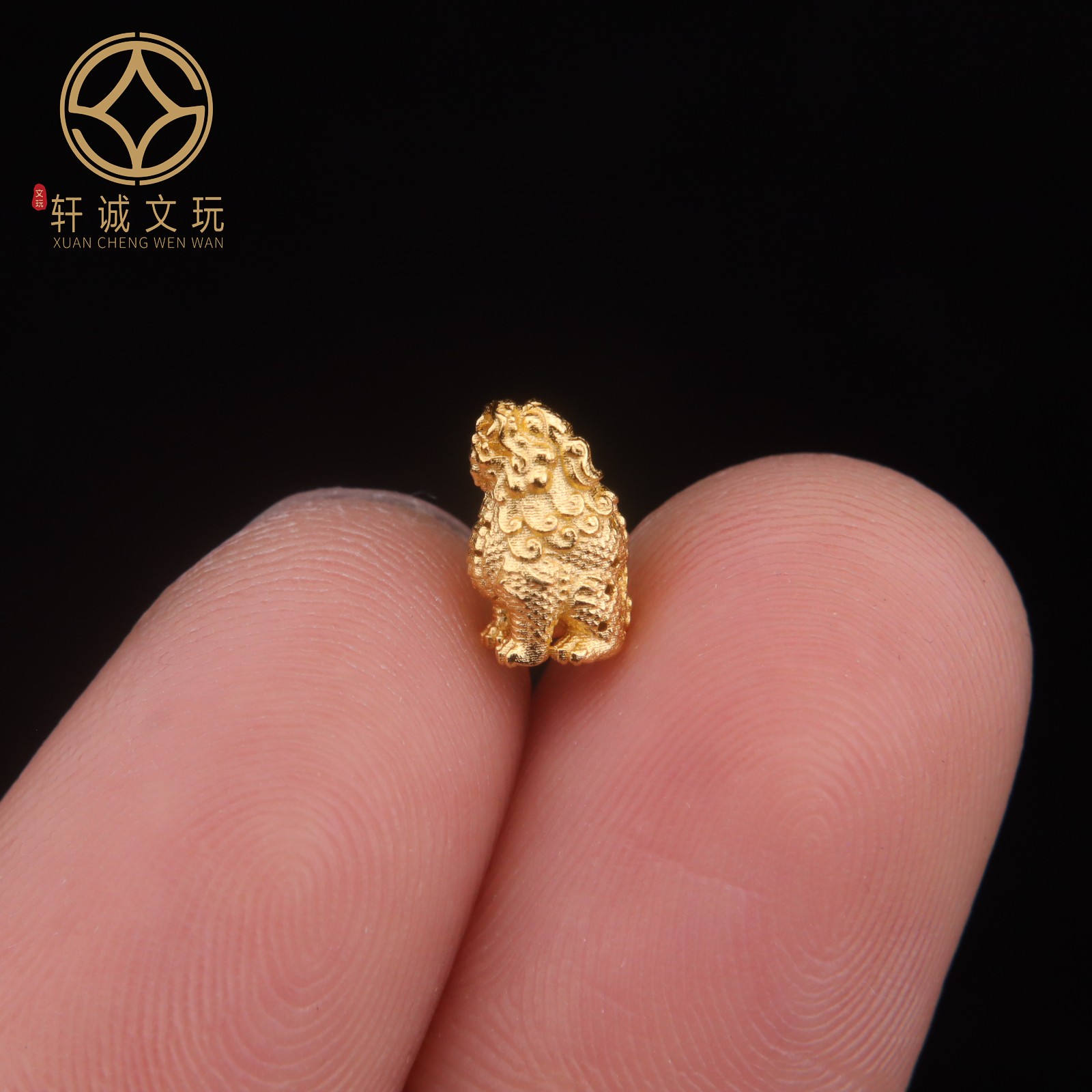 原创925银镀金生肖猴猪虎狮子牛羊动物桶珠隔珠diy文玩配饰配件