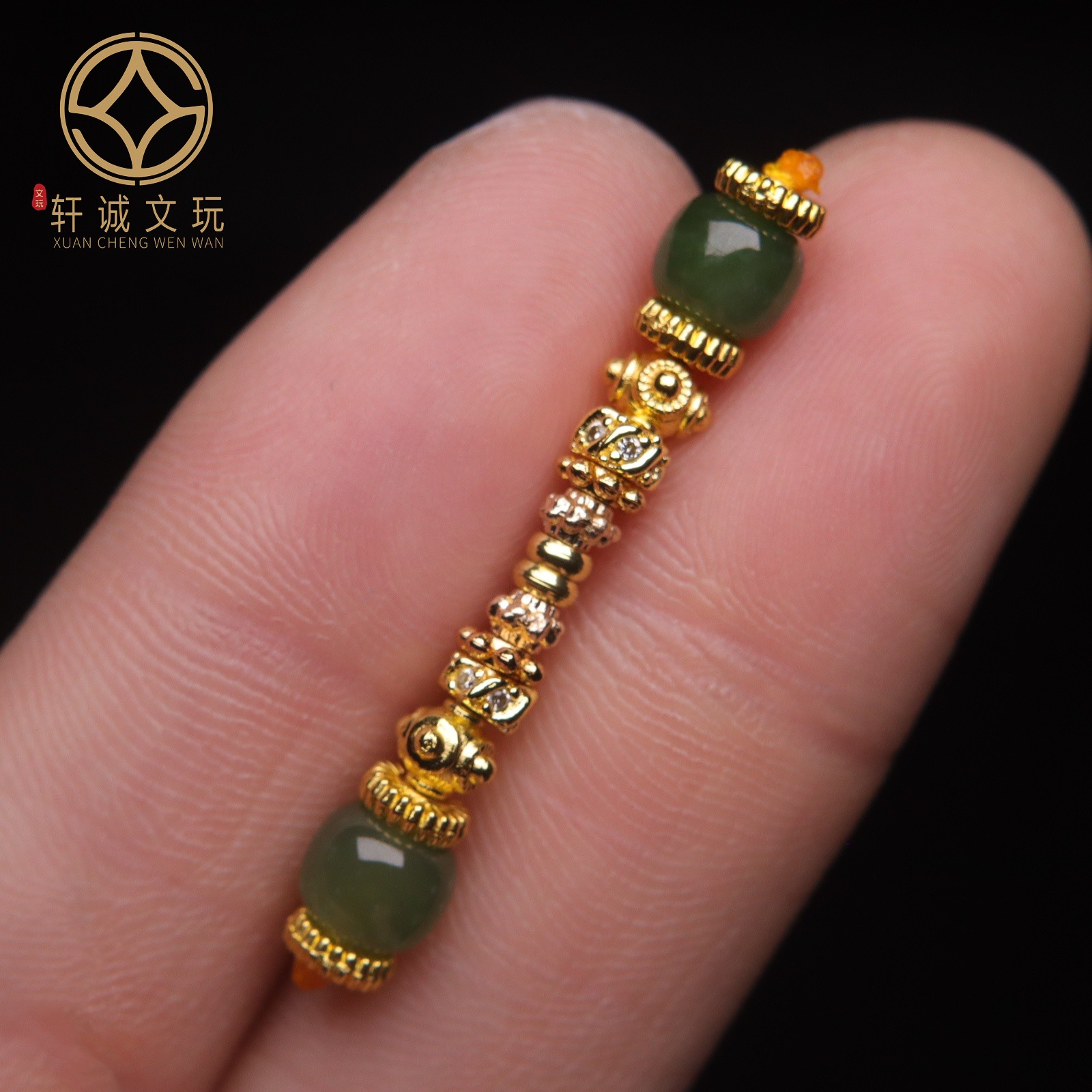 天然和田玉精工老型套装隔珠散珠万向轴手串长串108diy配饰配件