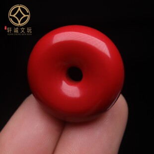 原矿帝王砂朱砂平安扣面包圈隔片计数器隔圈鼓珠散珠手串文玩配饰