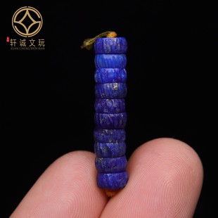 天然青金石满肉满色隔片隔珠算盘珠散珠DIY配饰手串手链新品配件