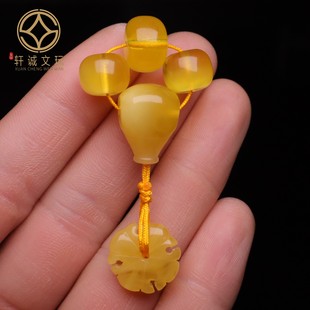 原创天然琥珀蜜蜡原矿俄料老型套装单珠散珠手串diy文玩配件配饰