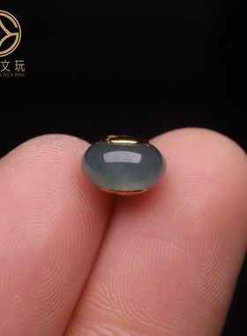 原创S925银镀金天然翡翠飞碟隔珠星月金刚菩提108长串配饰配件